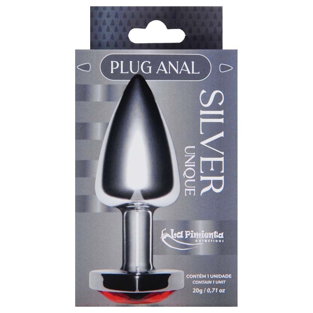 Plug Anal P Coração Unique Silver Abs La Pimienta