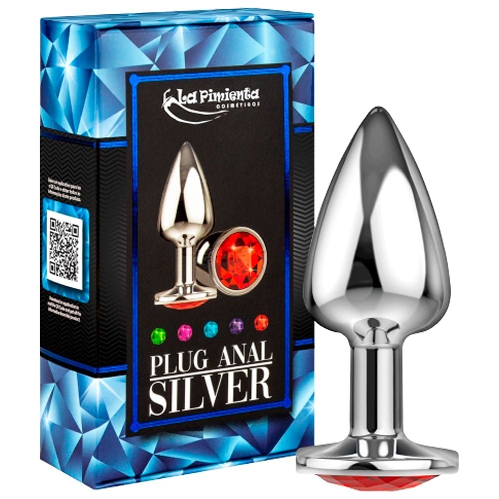 Plug Anal P Silver Detalhe Pedra La Pimienta