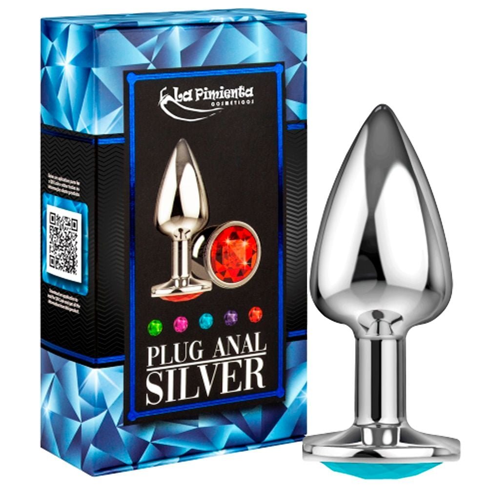 Plug Anal P Silver Detalhe Pedra La Pimienta