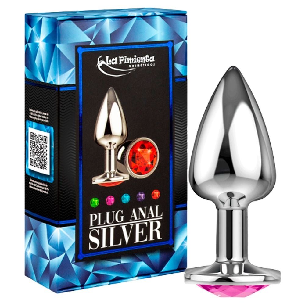 Plug Anal P Silver Detalhe Pedra La Pimienta