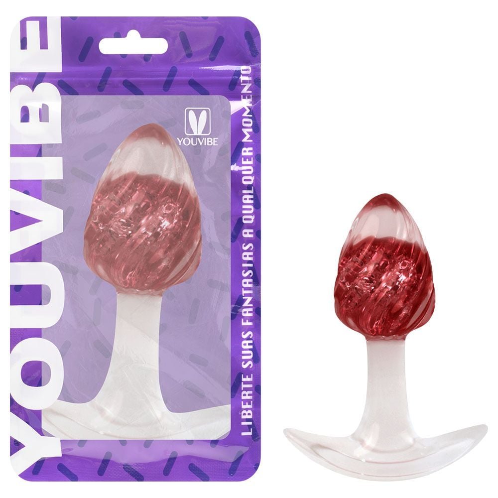 Plug Anal P Twister Esfera Vidro 8,7 X 6,5cm Vipmix