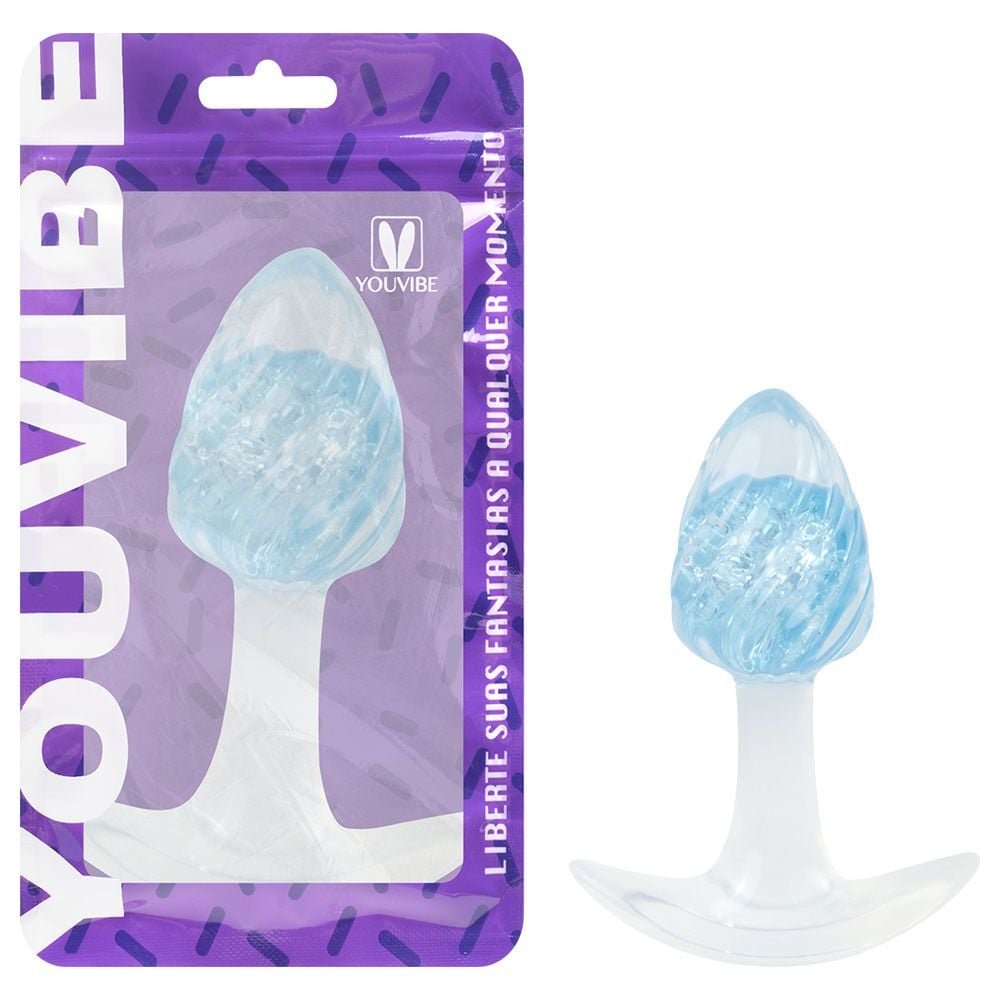 Plug Anal P Twister Esfera Vidro 8,7 X 6,5cm Vipmix