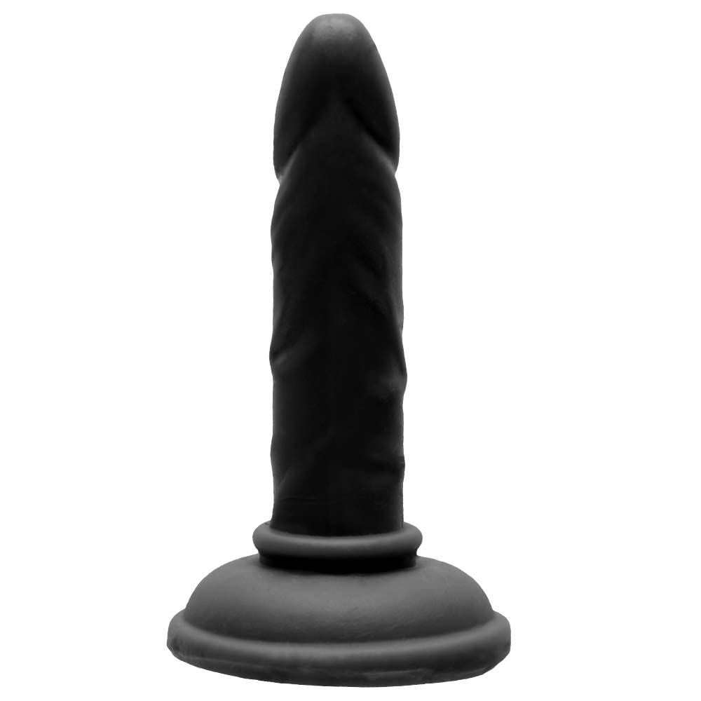 Plug Anal Pênis De Borracha Maciço 8 X 1,6cm Prazer E Cia