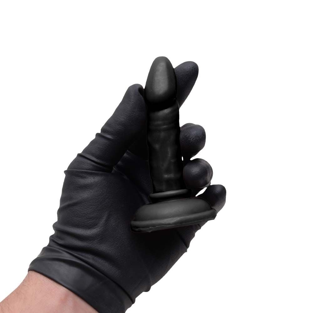 Plug Anal Pênis De Borracha Maciço 8 X 1,6cm Prazer E Cia