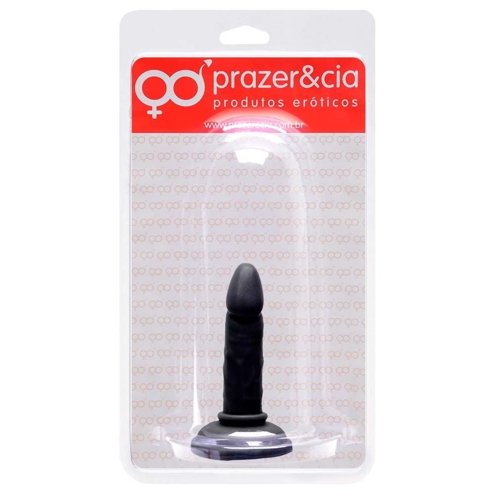 Plug Anal Pênis De Borracha Maciço 8 X 1,6cm Prazer E Cia
