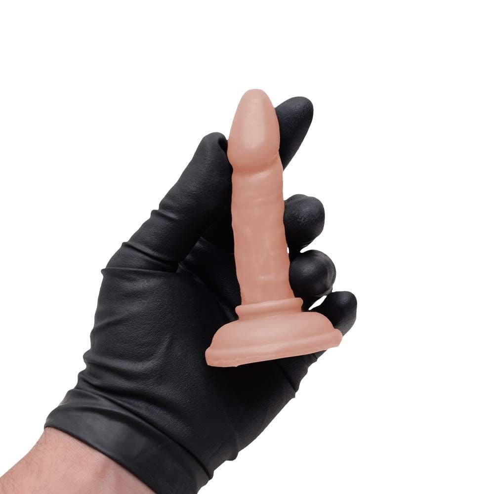 Plug Anal Pênis De Borracha Maciço 8 X 1,6cm Prazer E Cia