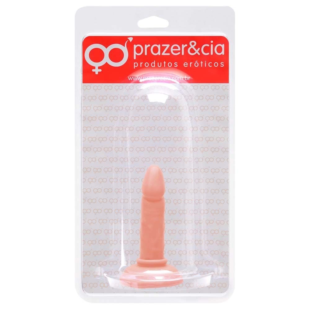 Plug Anal Pênis De Borracha Maciço 8 X 1,6cm Prazer E Cia