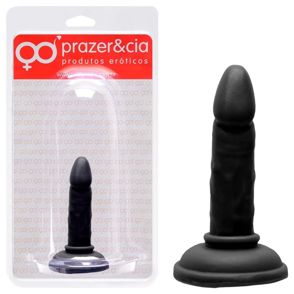 Plug Anal Pênis De Borracha Maciço 8 X 1,6cm Prazer E Cia