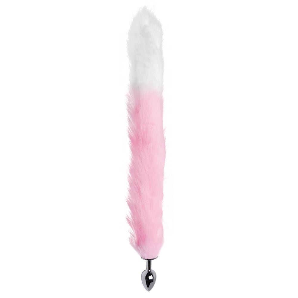 Plug Anal Rabo De Raposa Rosa Branco Sexy Import