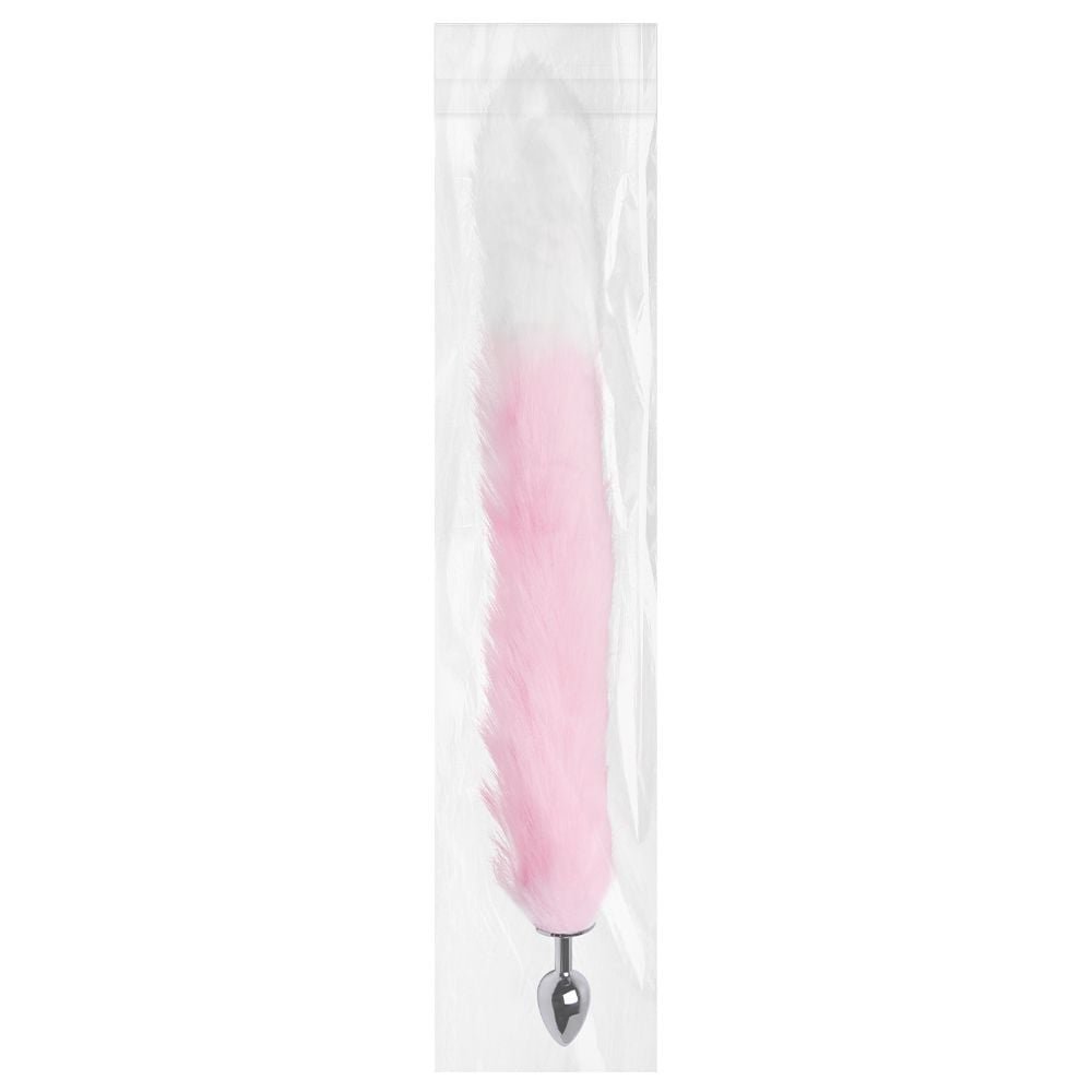 Plug Anal Rabo De Raposa Rosa Branco Sexy Import