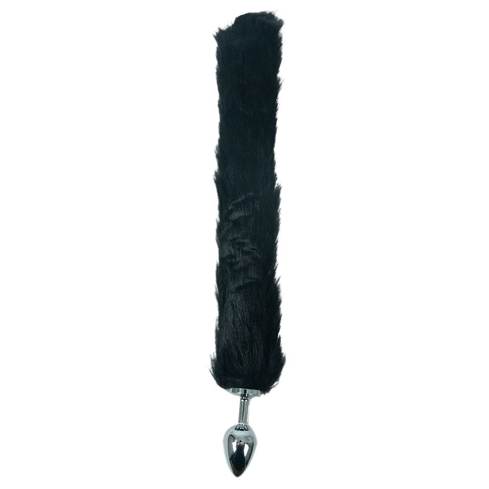 Plug Anal Rabo Raposa Preto 40cm Sexy Import