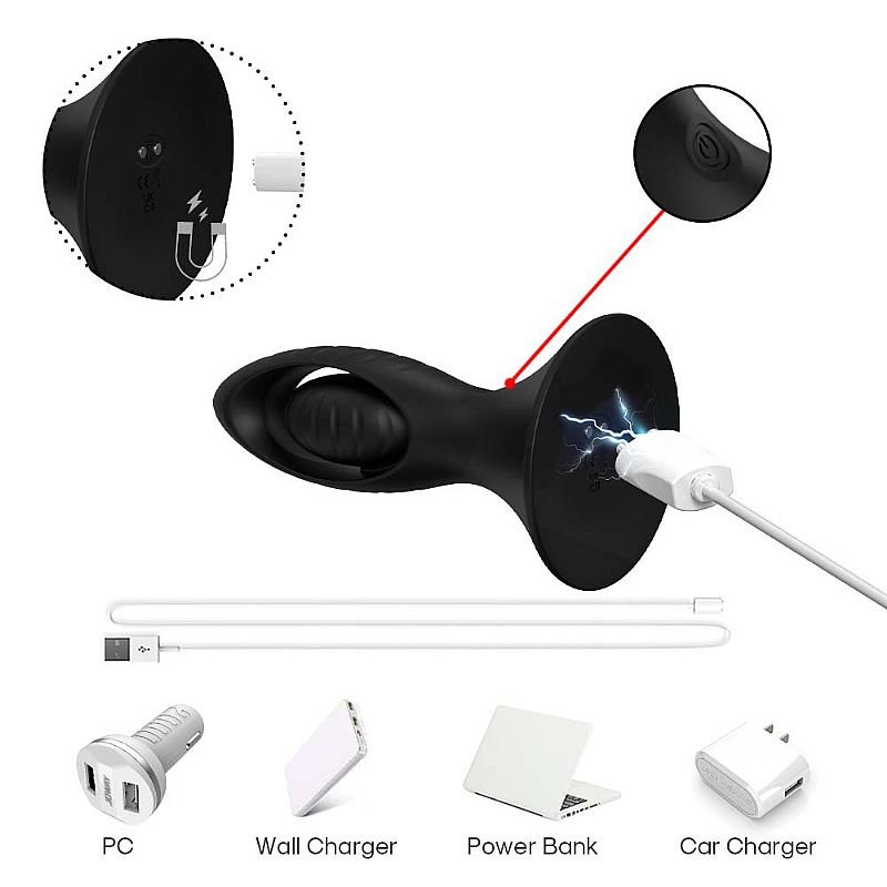 Plug Anal Recarregável / com controle Remoto - Tamanho 12.0x3,7