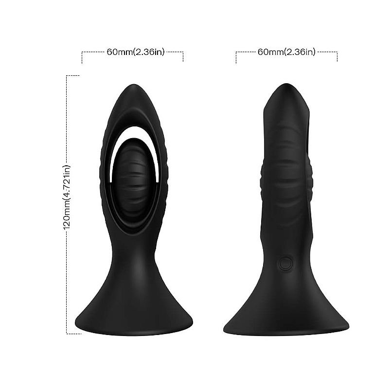Plug Anal Recarregável / com controle Remoto - Tamanho 12.0x3,7
