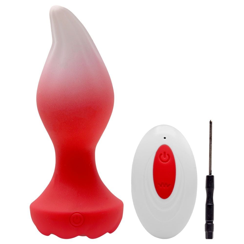 Plug Anal Silicone 10 Vibrações Rotação Sem Fio Vipmix