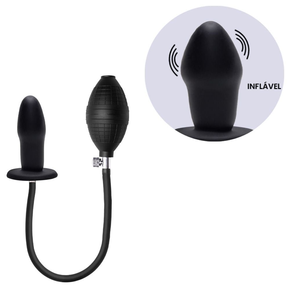 Plug Anal Silicone Inflável 10,5 X 3cm Sexy Import