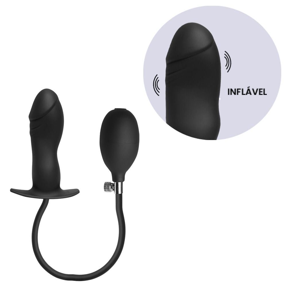 Plug Anal Silicone Inflável 11,5 X 3,4cm Sexy Import