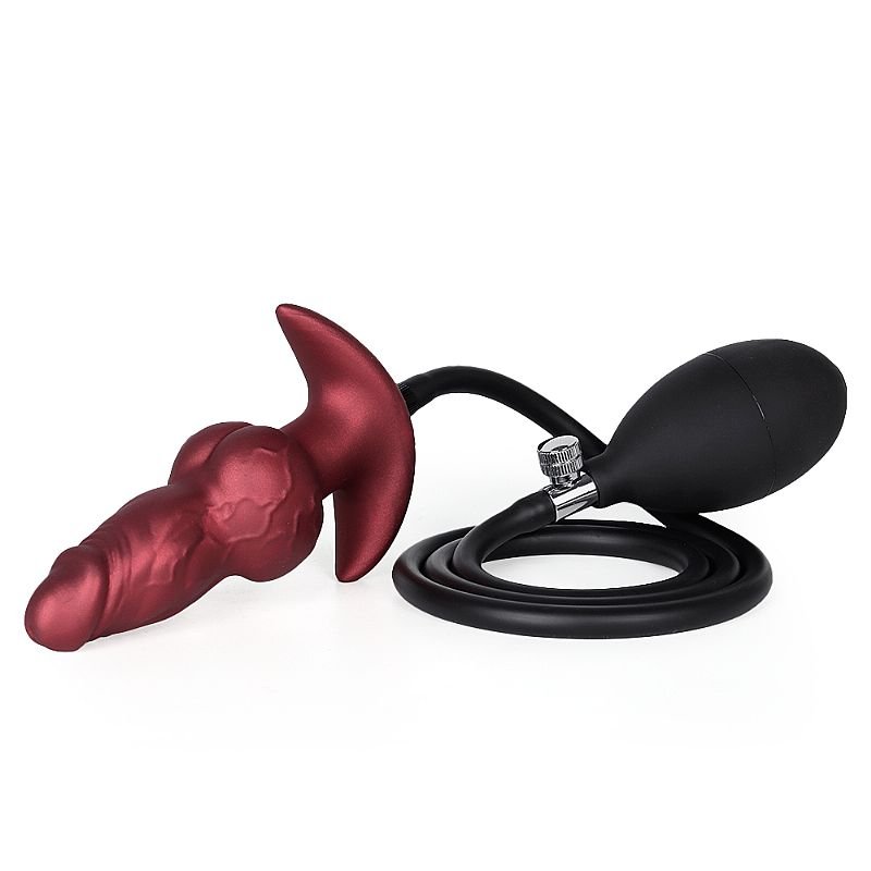 Plug Anal Silicone Inflável - 12,0 X 4,0 - Preto