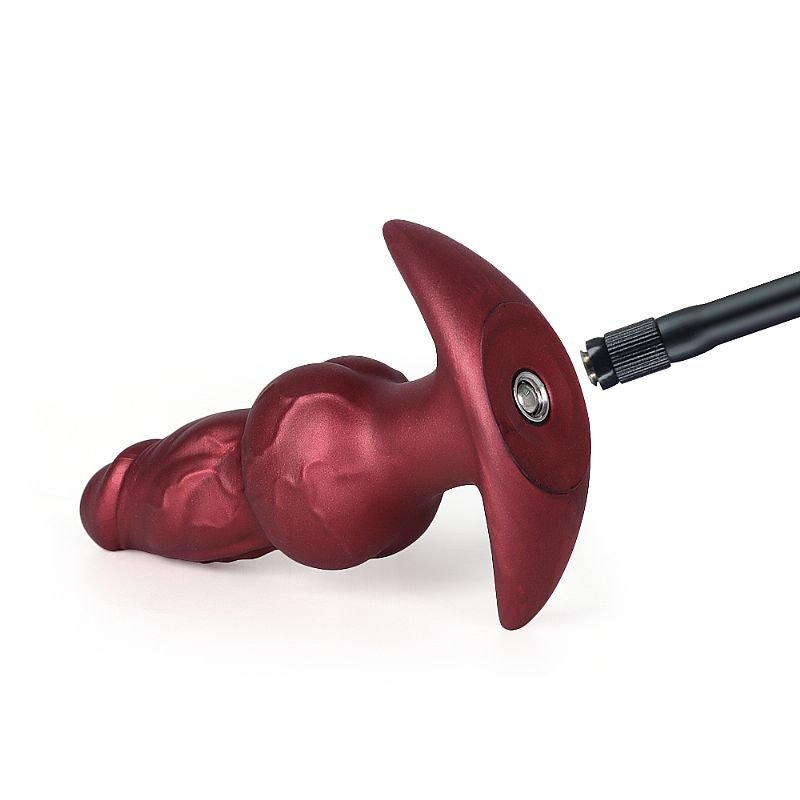 Plug Anal Silicone Inflável - 12,0 X 4,0 - Vermelho