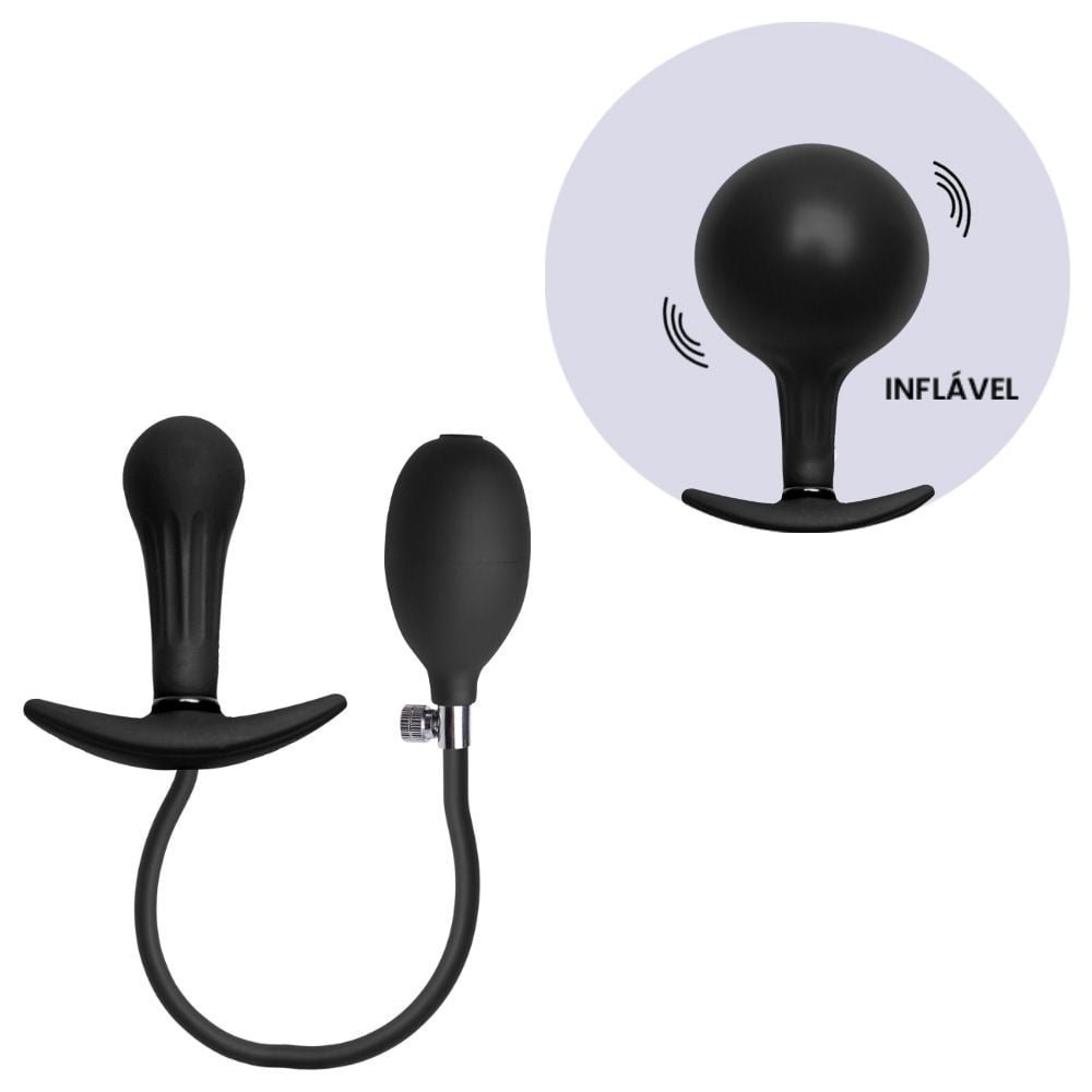 Plug Anal Silicone Inflável 8 X 3cm Sexy Import