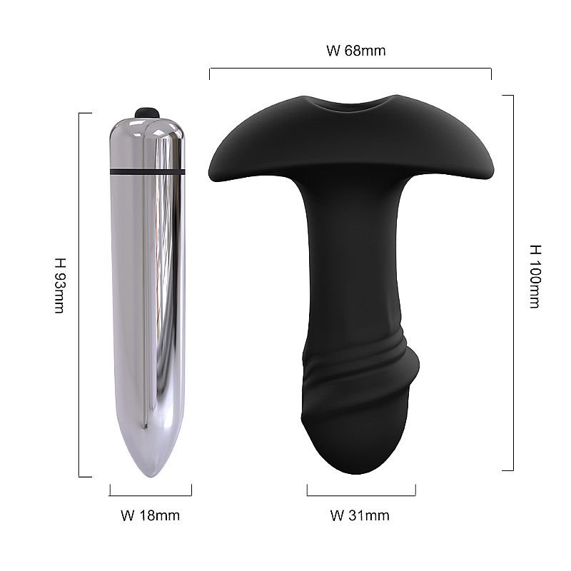 Plug Anal StarArrow com Vibro - Silicone Extra Macio - 10cm - S-Hande