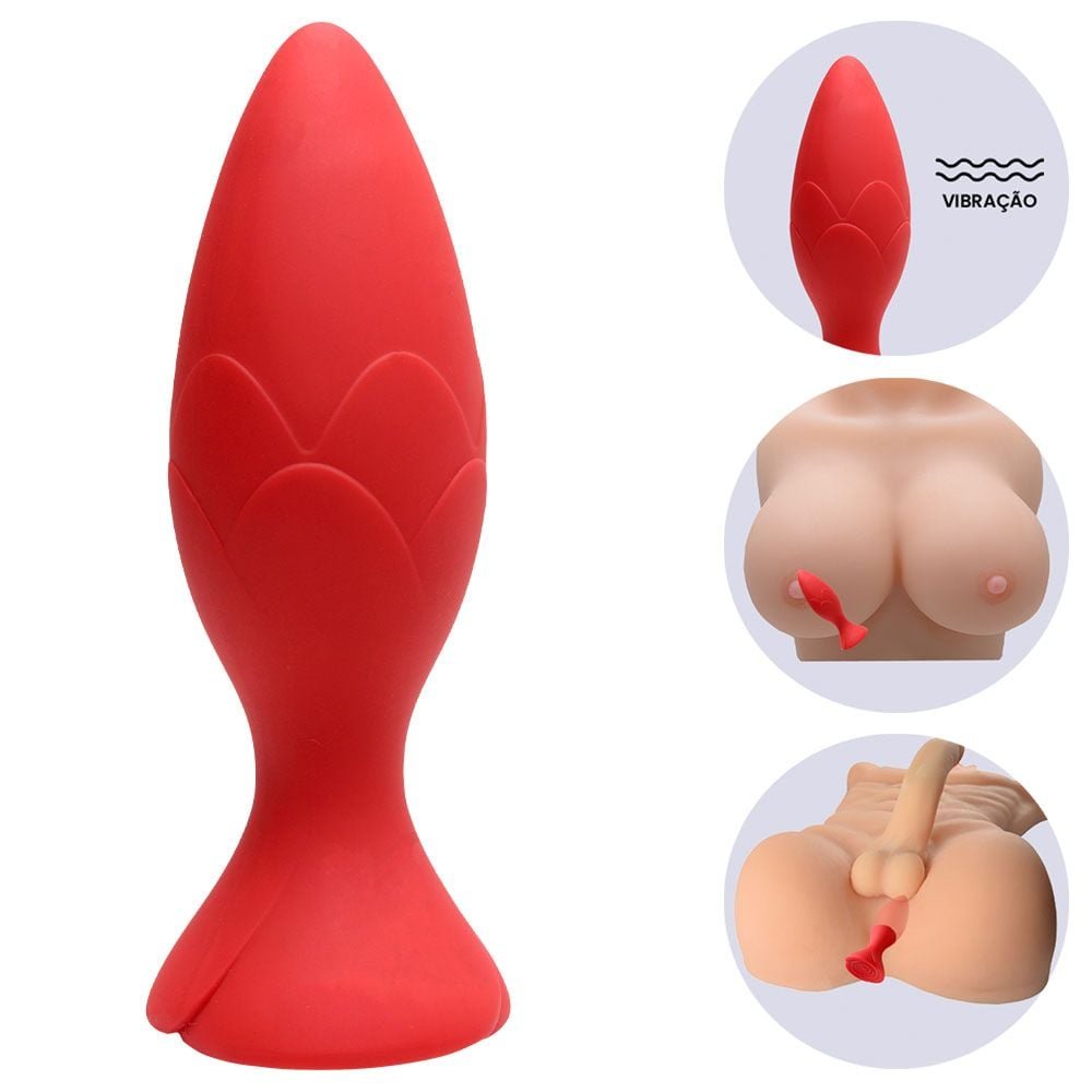 Plug Anal Vibrador 10 X 4cm Recarregável Usb Yaffa