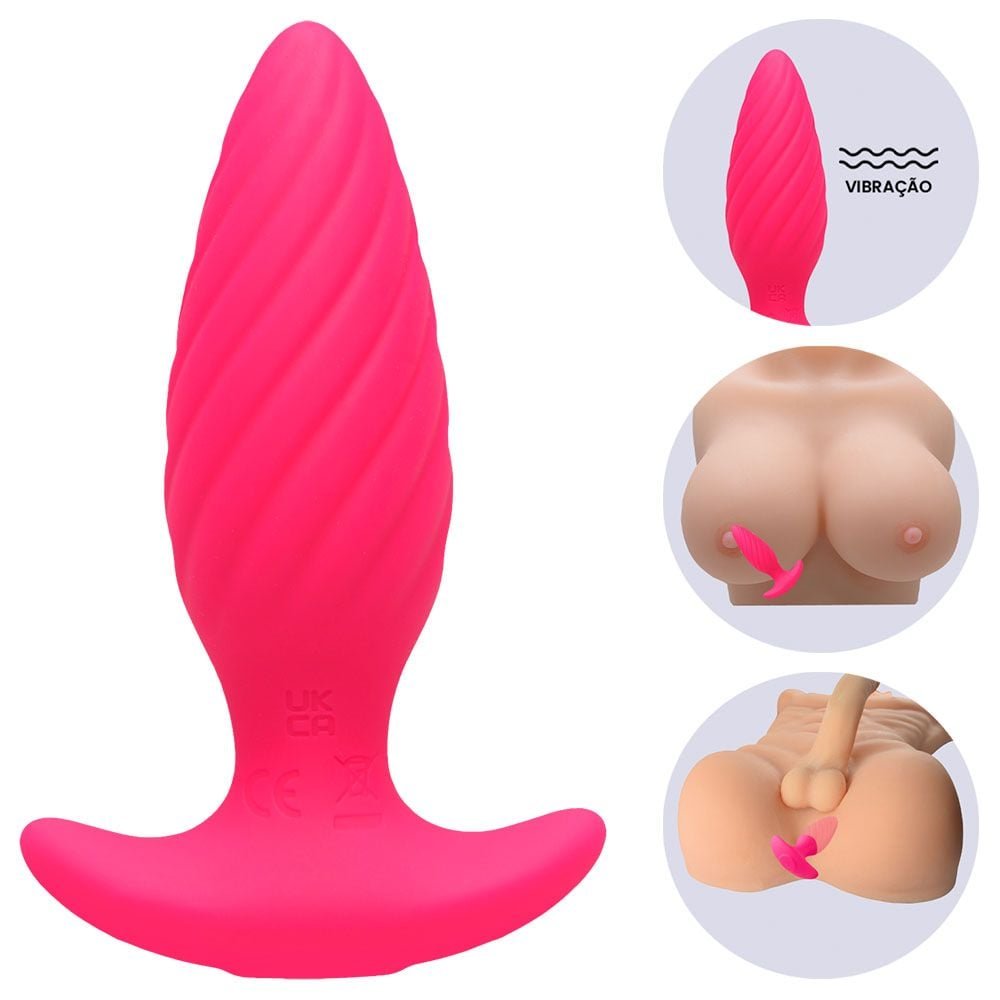 Plug Anal Vibrador 10,3 X 3,2cm Recarregável Yaffa