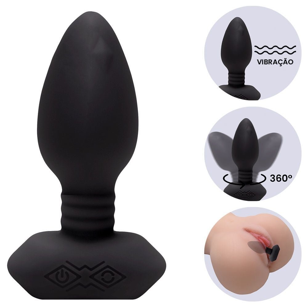 Plug Anal Vibro E Rotação Com App Sexy Import