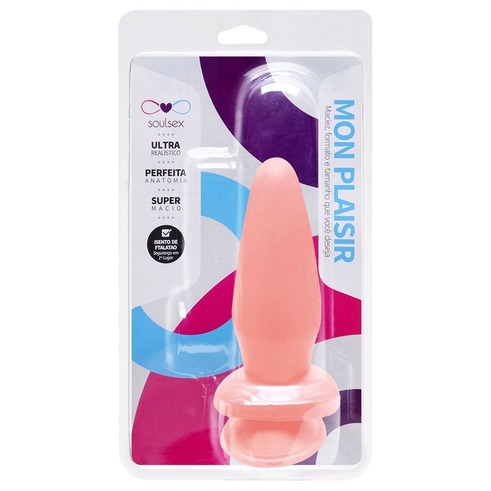 Plug Borracha Maciço Ventosa 14 X 5,5cm Soulsex