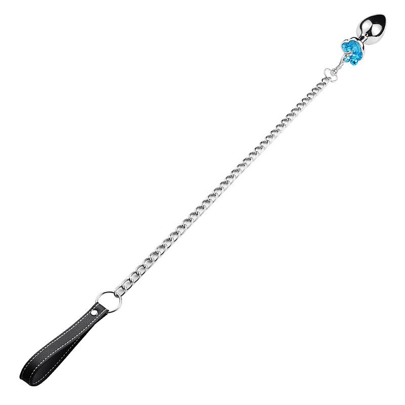 Plug de Coração Em Aço - Com Sino e Corrente - Tamanho G
