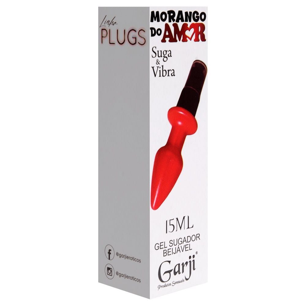 Plug Morango Do Amor Gel Sugador 15ml Garji