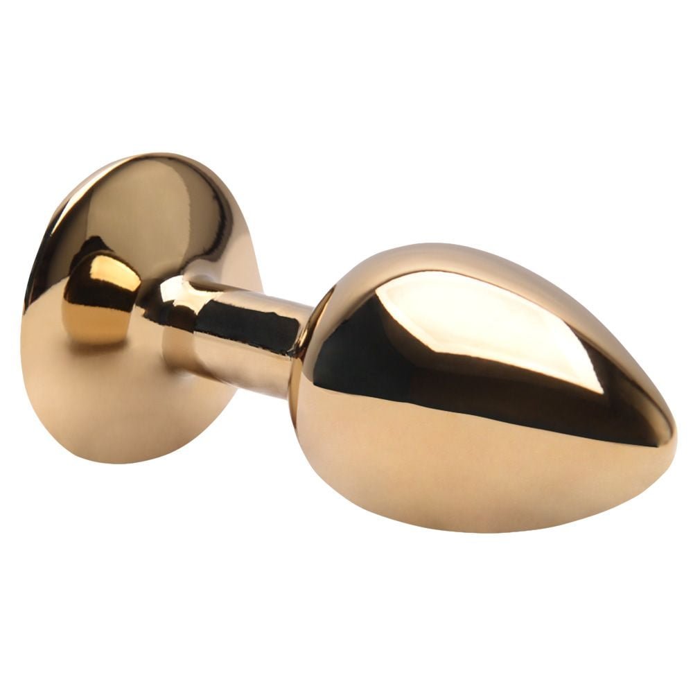 Plug P Anal Aço Dourado Pedra Vipmix