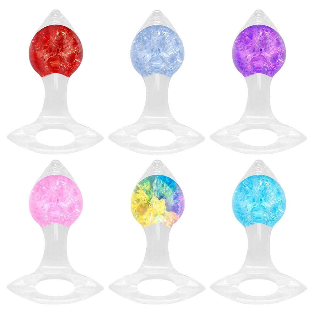 Plug P Anal Silicone Esfera Vidro Coração Vipmix