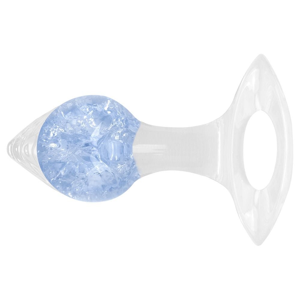 Plug P Anal Silicone Esfera Vidro Coração Vipmix