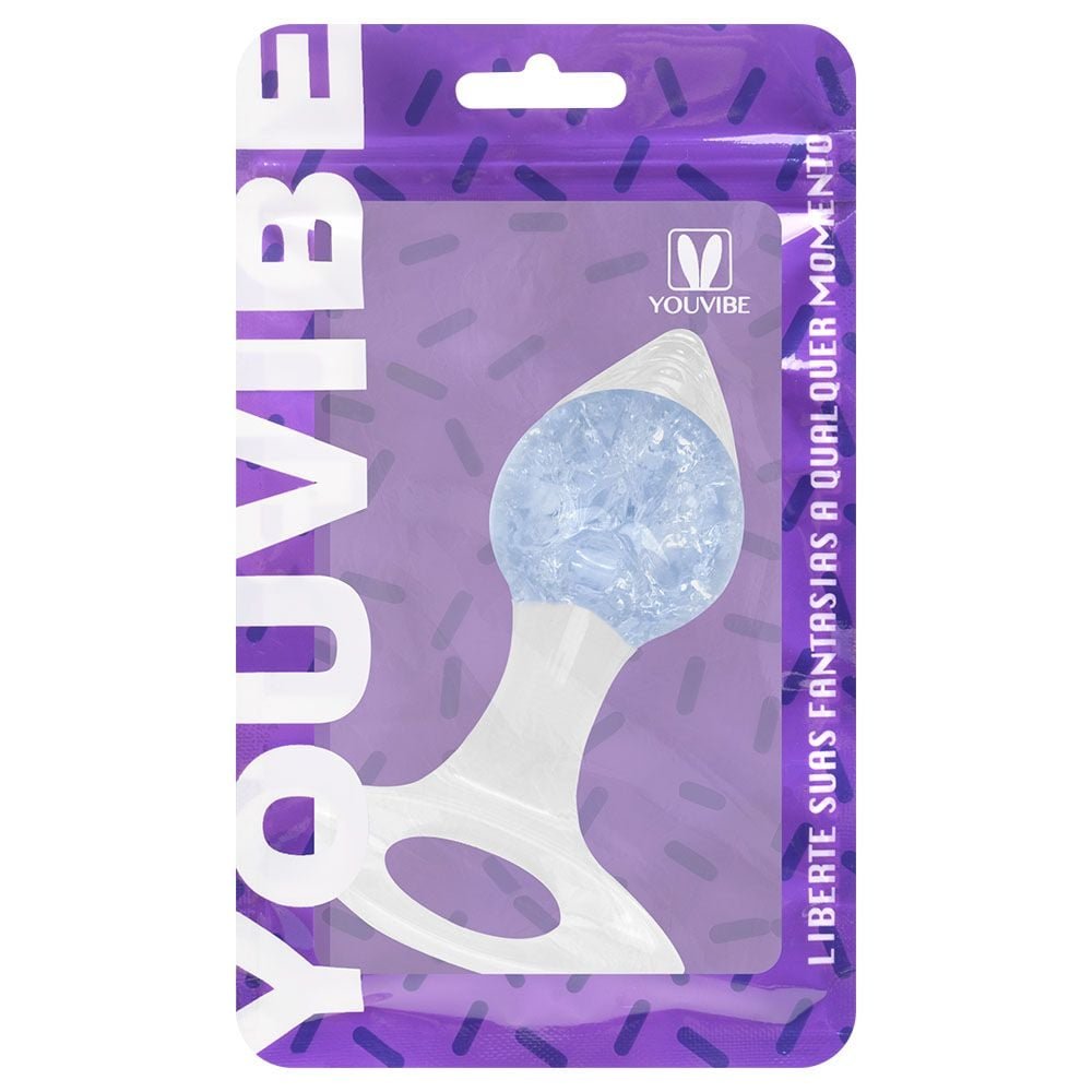Plug P Anal Silicone Esfera Vidro Coração Vipmix