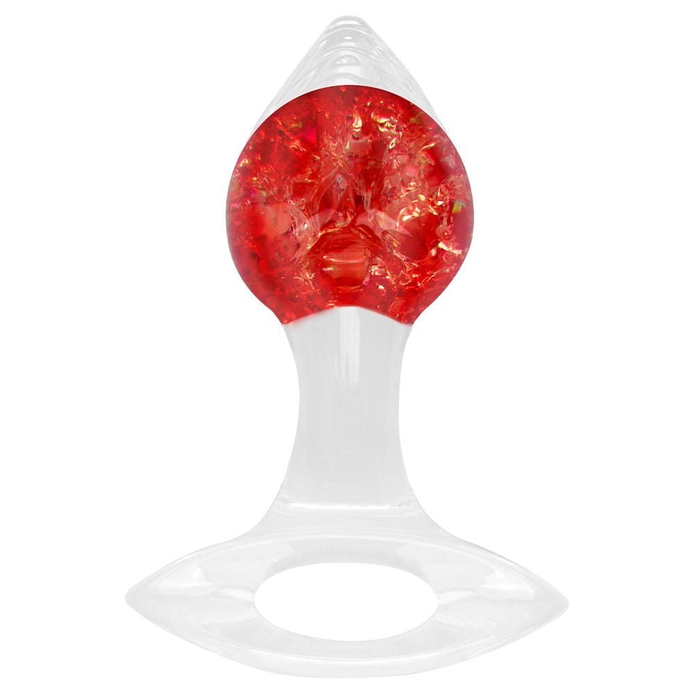 Plug P Anal Silicone Esfera Vidro Coração Vipmix