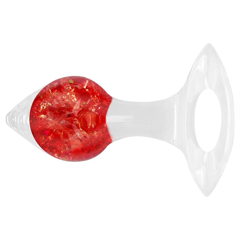 Plug P Anal Silicone Esfera Vidro Coração Vipmix