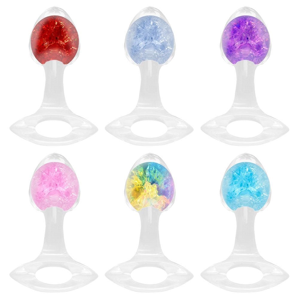 Plug P Anal Silicone Esfera Vidro Diamante Vipmix