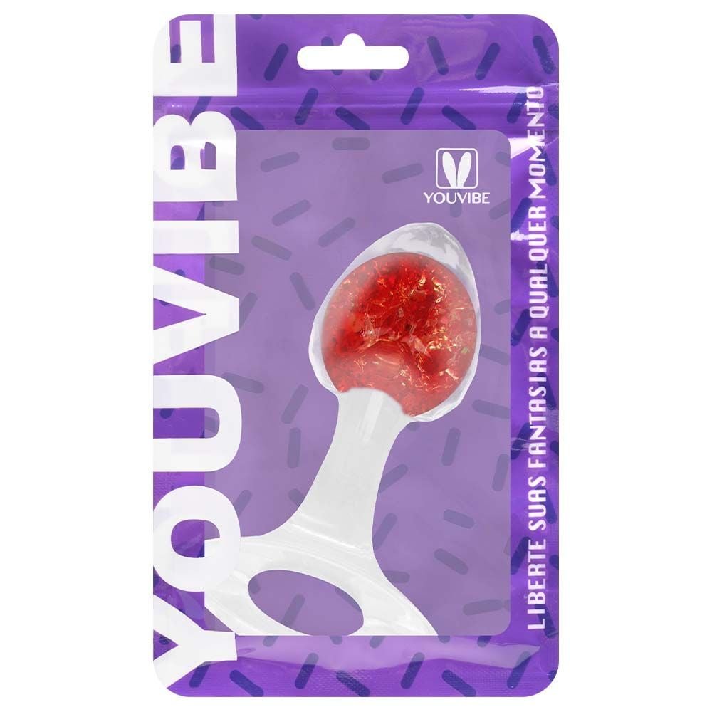 Plug P Anal Silicone Esfera Vidro Diamante Vipmix