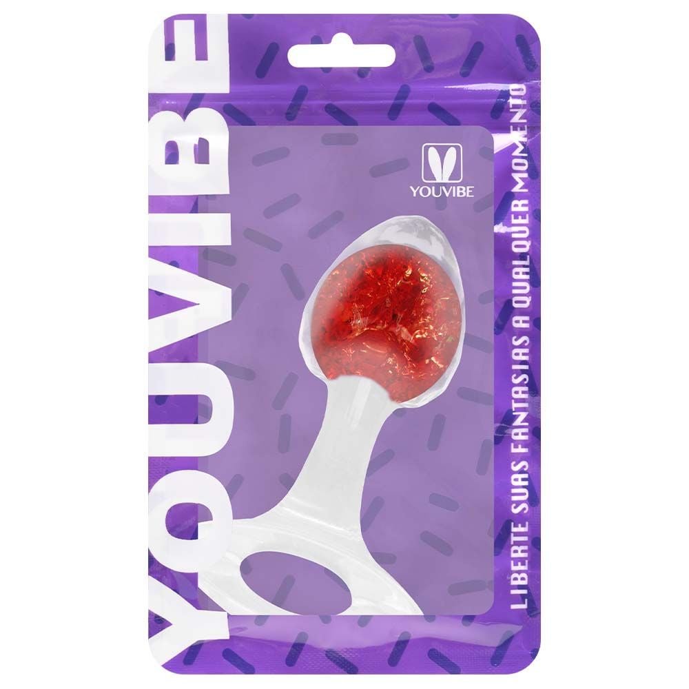 Plug P Anal Silicone Esfera Vidro Diamante Vipmix