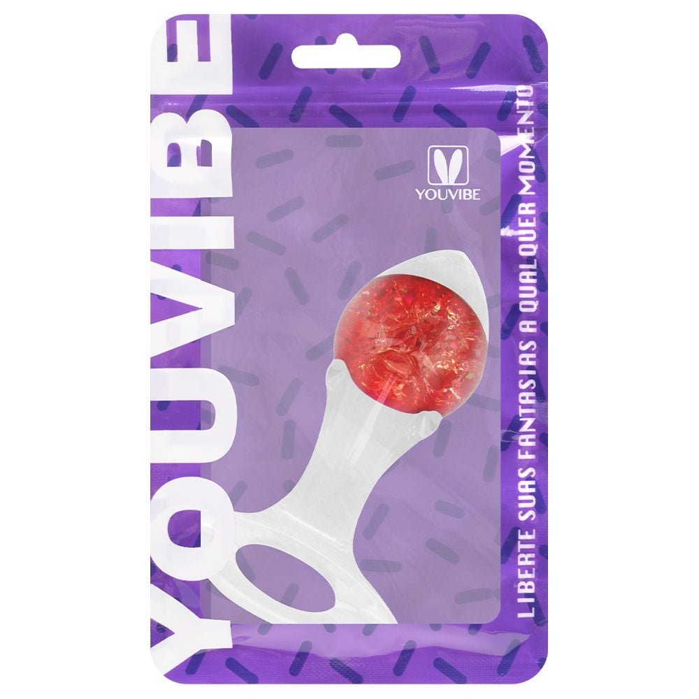 Plug P Anal Silicone Esfera Vidro Seta Vipmix