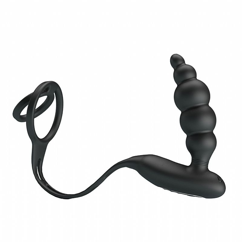 Plug para Próstata em Silicone com Anel Duplo - Vibration Penis Sleeve III - Pretty Love