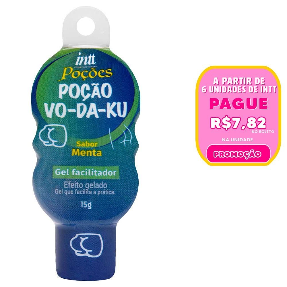 Poção Vo-da-ku Gel Facilitador Anal Menta 15g Intt