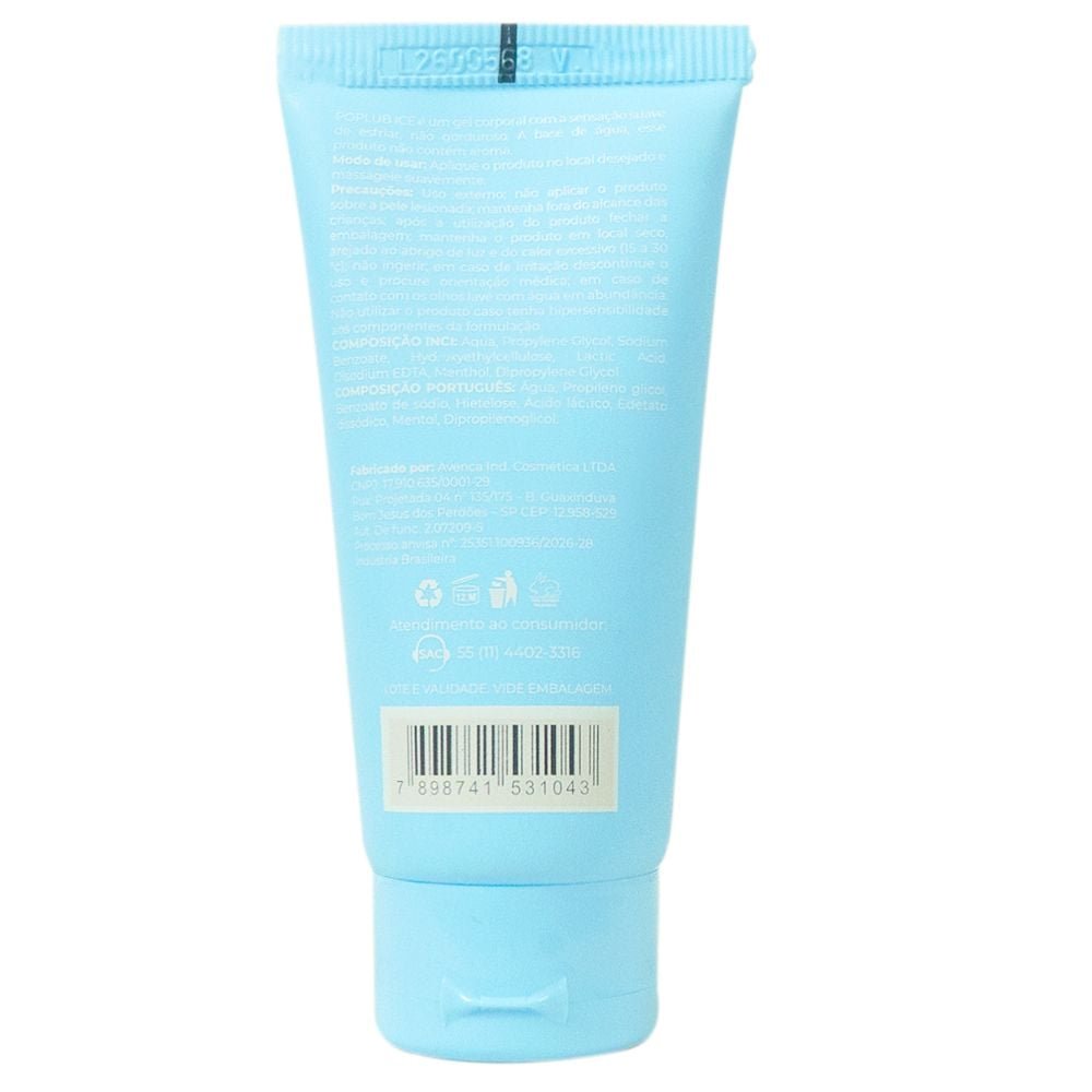Pop Lub Ice Lubrificante 60g Sensual Love