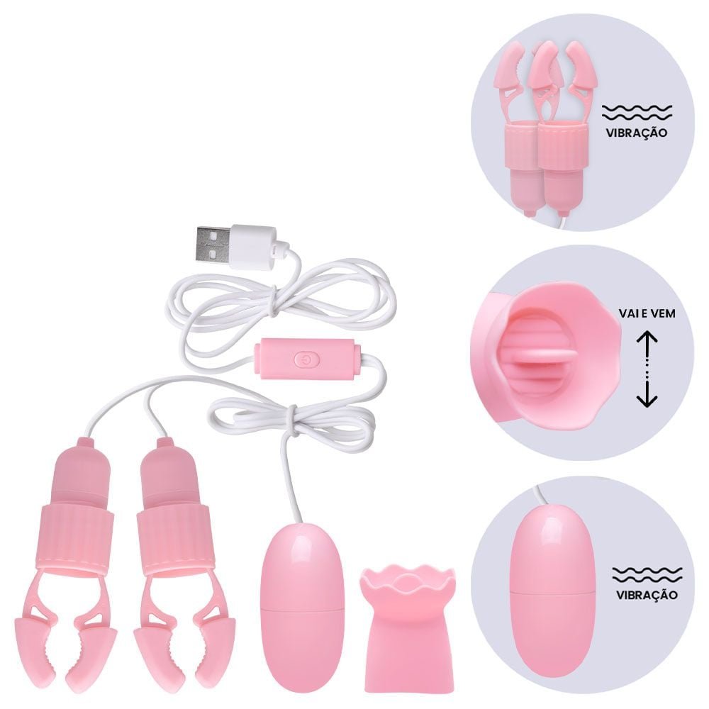 Prendedores Mamilos Vibrador Usb Youvibe Vipmix