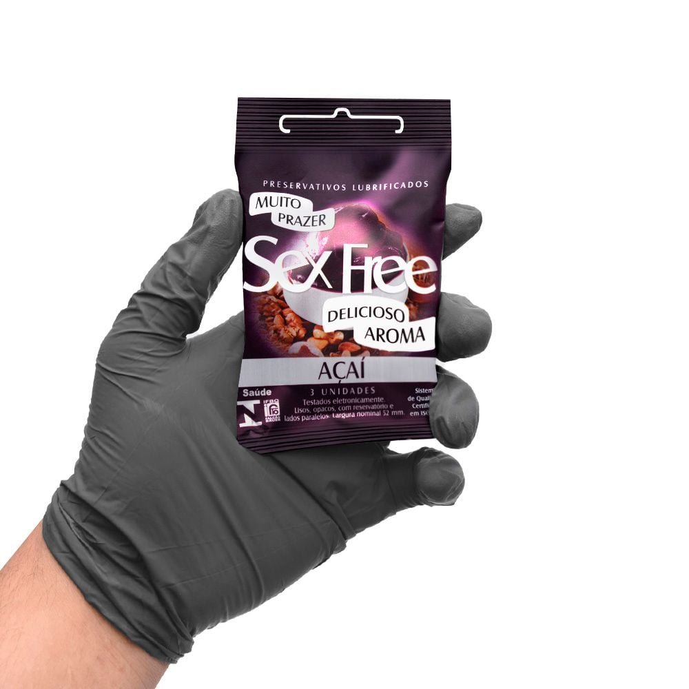 Preservativo Açaí Com 3 Unidades Sex Free