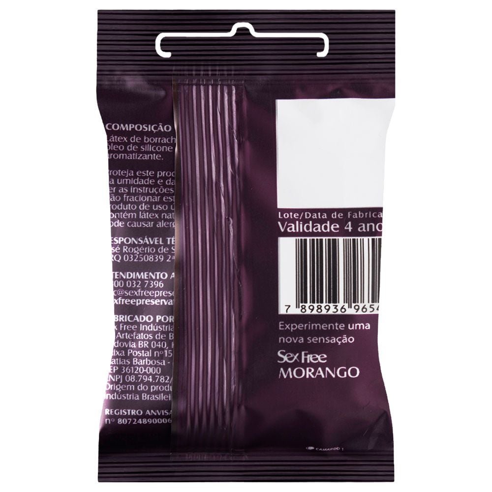 Preservativo Açaí Com 3 Unidades Sex Free