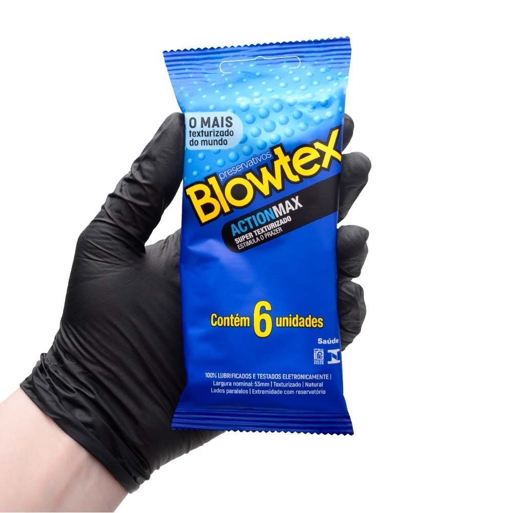 Preservativo Action Texturizado 06 Unidades Blowtex