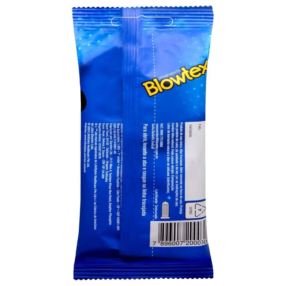 Preservativo Action Texturizado 06 Unidades Blowtex