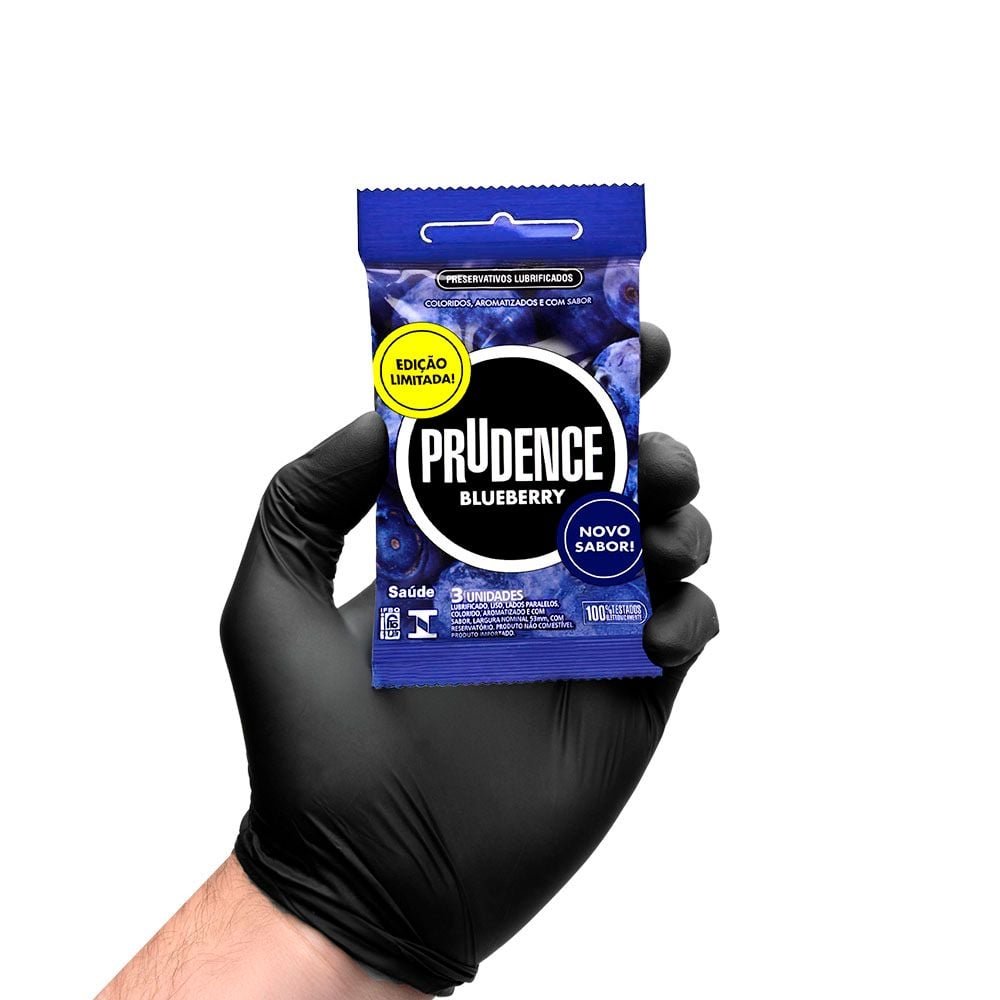 Preservativo Blueberry Com 3 Unidades Prudence