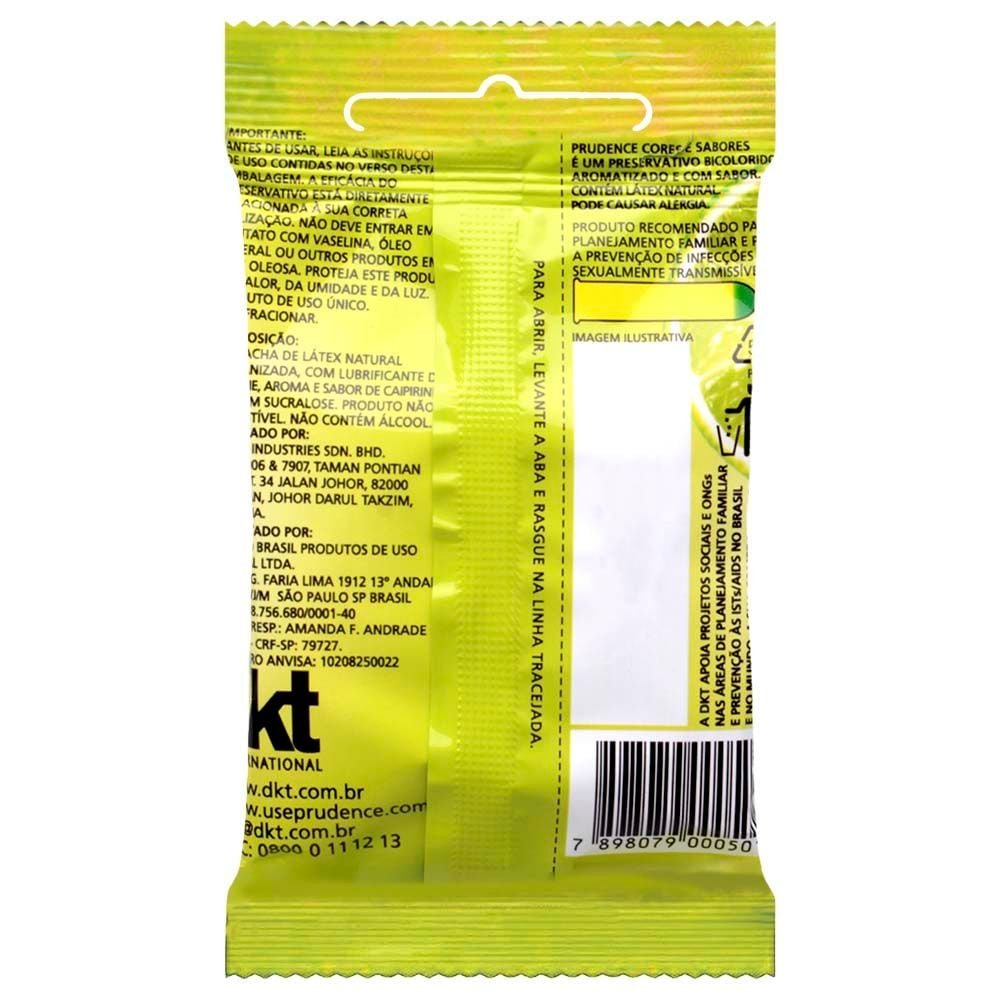 Preservativo Caipirinha Com 3 Unidades Prudence